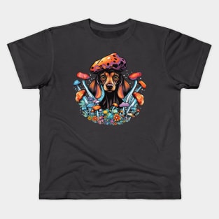 Psilocybin Dachshund Kids T-Shirt